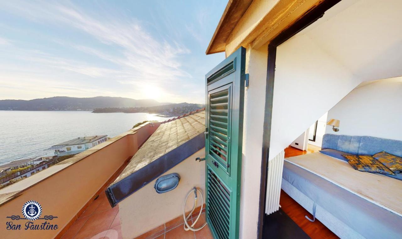 Attico San Faustino: Beachfront Villa with Panoramic Sea Views Rapallo Exterior photo